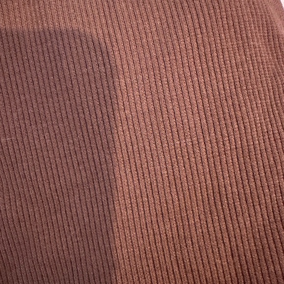 Marine Layer Ribbed Midi Dress in Rich Brown - Picture 3 of 3